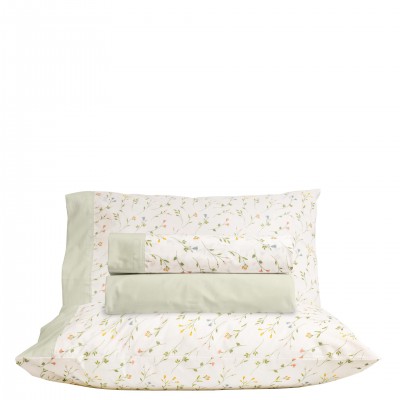Yola 100% Cotton 4-Piece Double Bed Set Green