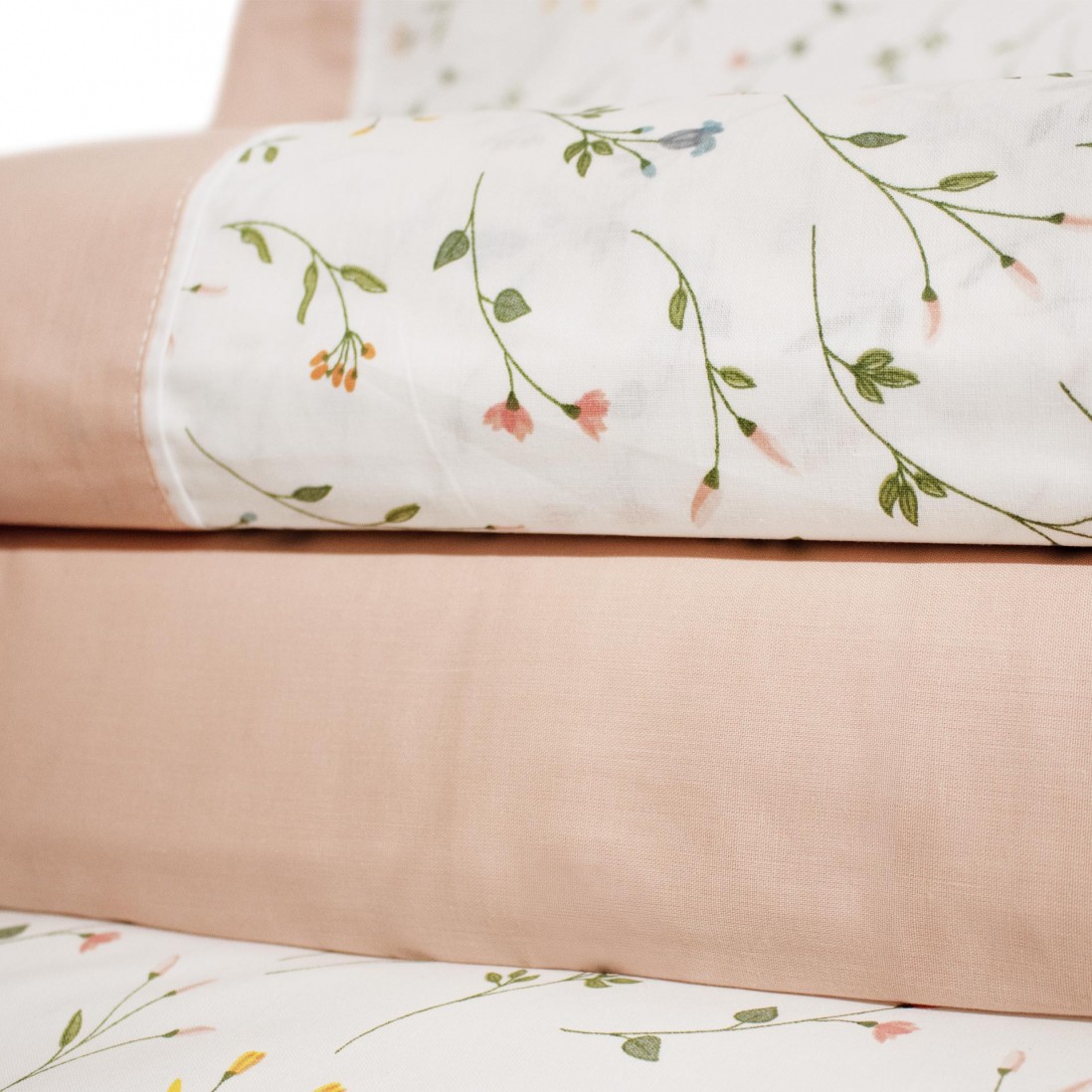 Yola 100% Cotton 4-Piece Double Bed Set Pink