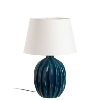 Candeeiro de Mesa de Cermica 827 Azul