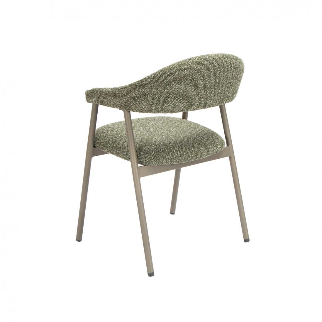 Silla de comedor de tela verde Euron