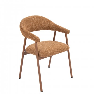 Euron Orange Fabric Dining Chair