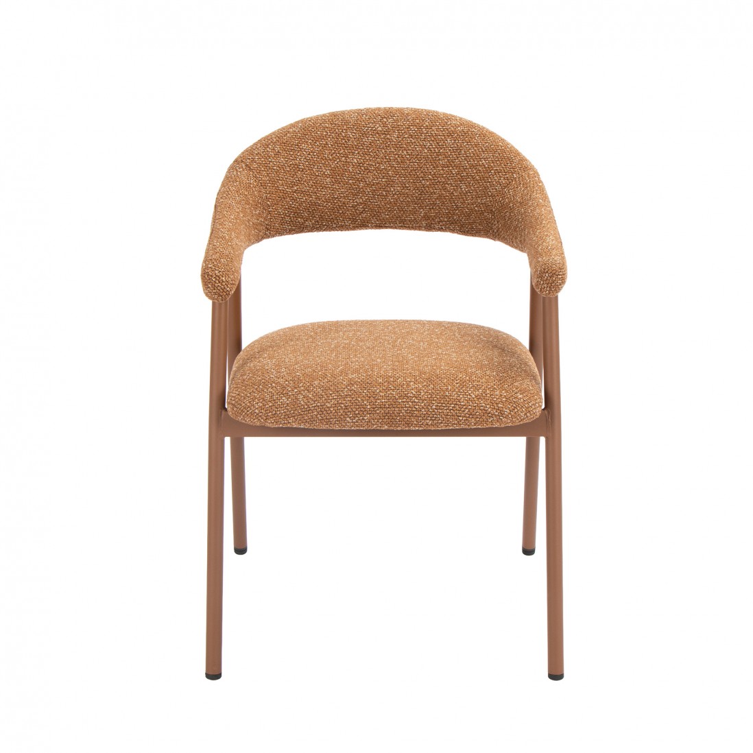 Silla de comedor de tela naranja Euron