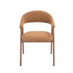 Silla de comedor de tela naranja Euron