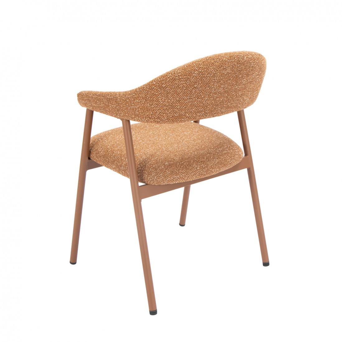Silla de comedor de tela naranja Euron