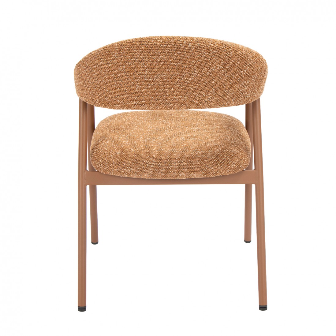 Silla de comedor de tela naranja Euron