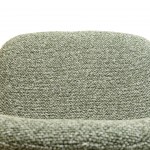Silla de comedor de tela verde Euron