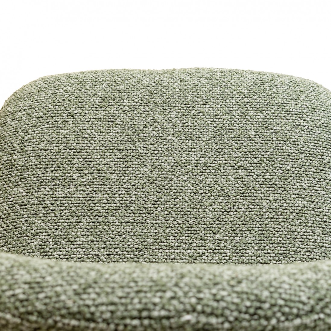 Silla de comedor de tela verde Euron