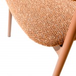 Silla de comedor de tela naranja Euron