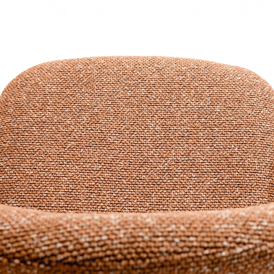 Silla de comedor de tela naranja Euron