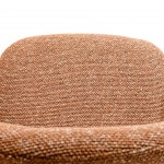 Silla de comedor de tela naranja Euron