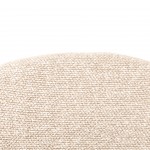 Silla de comedor Euron de tela color crema