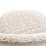 Silla de comedor Euron de tela color crema