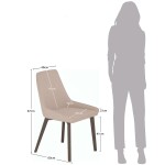 Silla de Comedor de Tejido Cambrai Crema