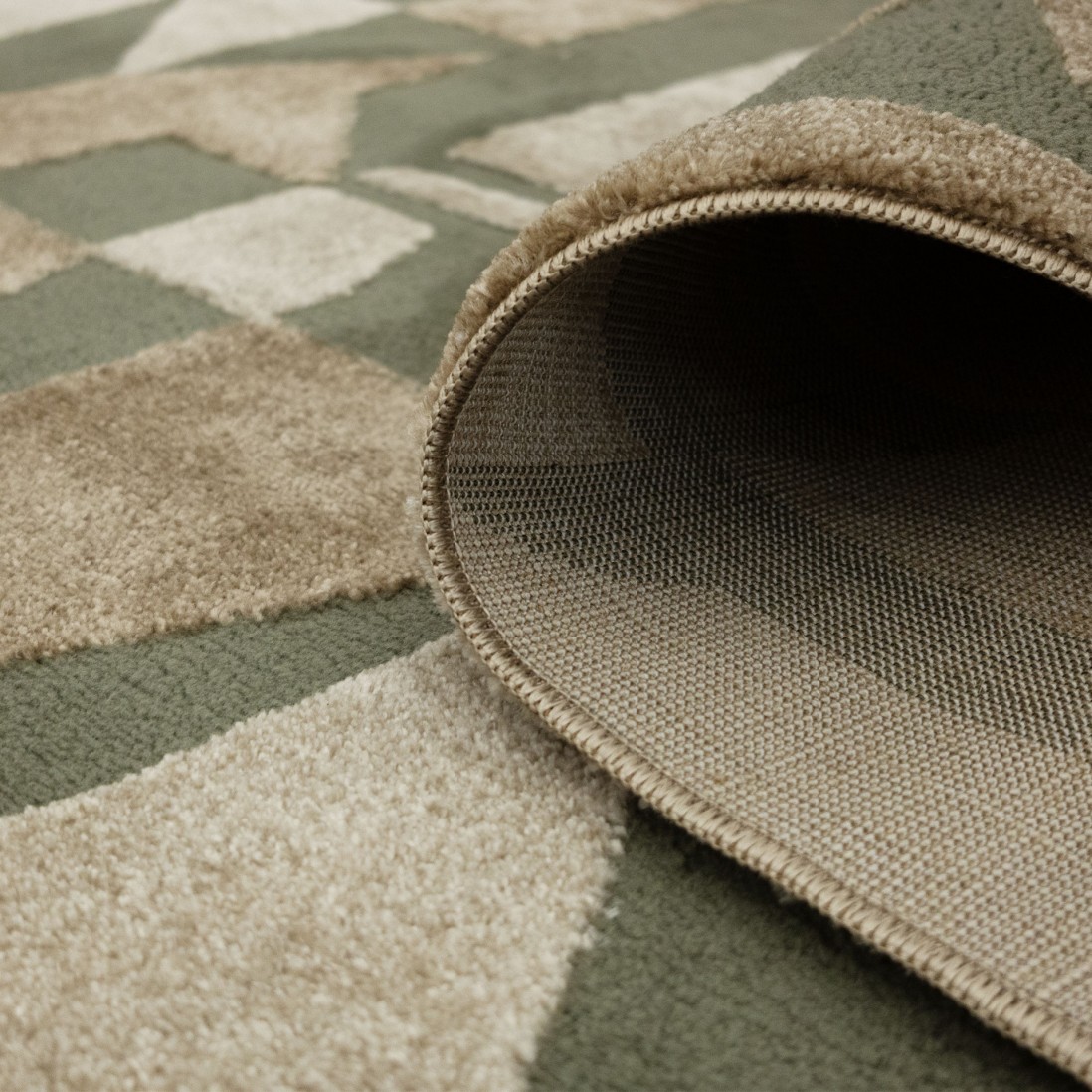 Alfombra Geomtrica Burela 3870/005 Verde