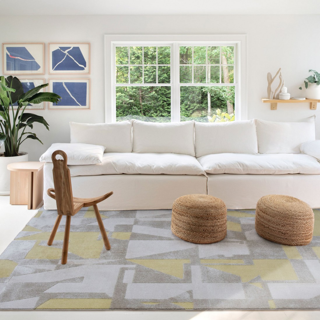 Geometric Area Rug Burela 0387/009 Yellow
