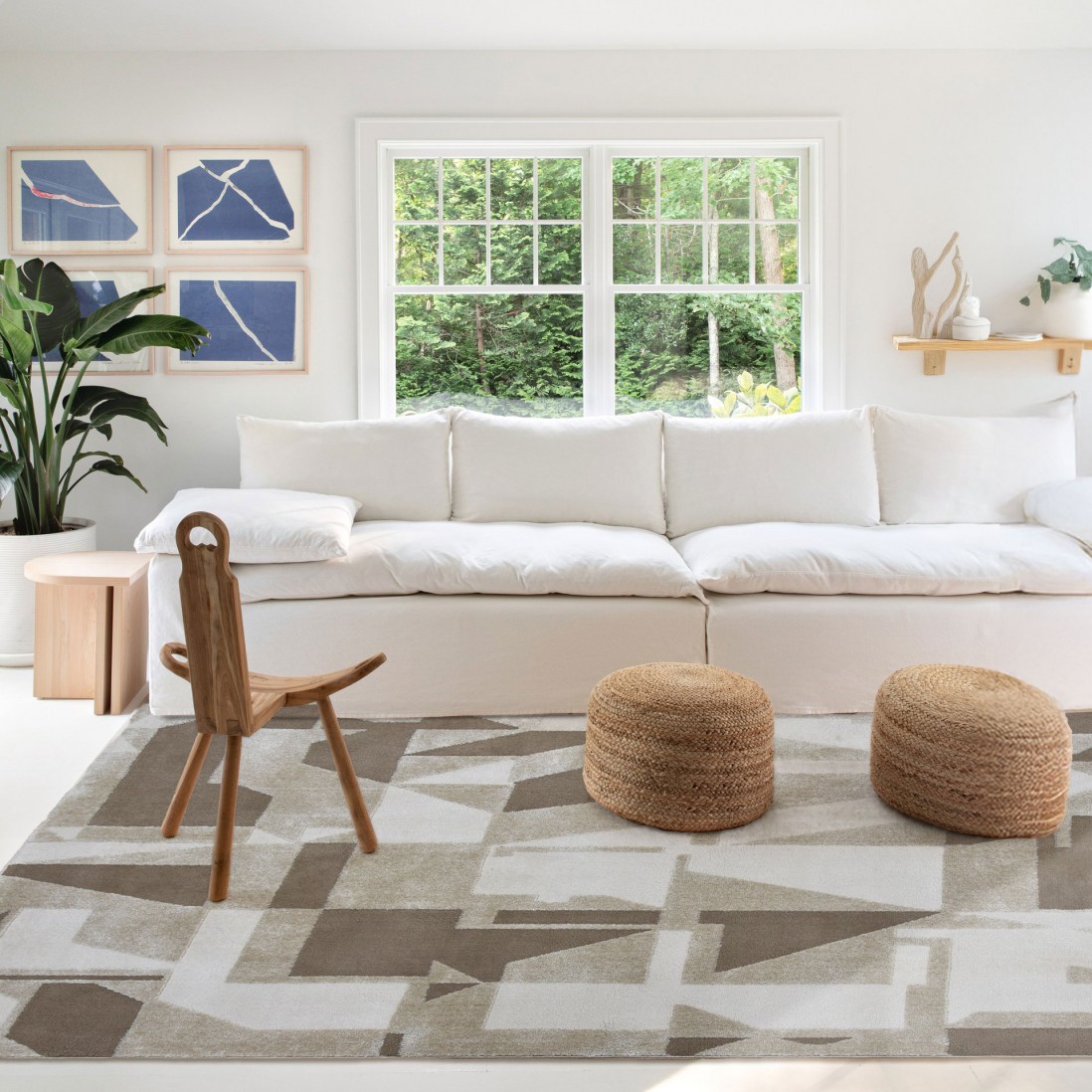 Geometric Area Rug Burela 0387/002 Beige