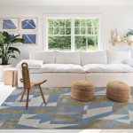 Alfombra Geomtrica Burela 3870/004 Azul