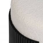 Pouf de Madeira e Tecido 806 Preto