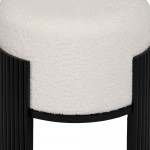 Pouf de Madeira e Tecido 806 Preto