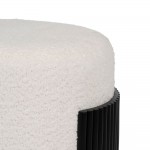 Pouf de Madeira e Tecido 806 Preto