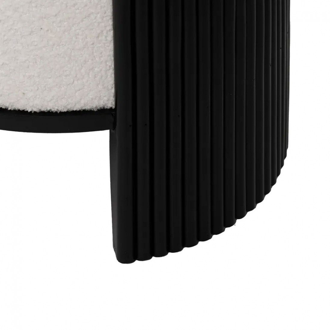 Pouf de Madeira e Tecido 806 Preto