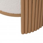 Pouf de Madeira e Tecido 806 Branco
