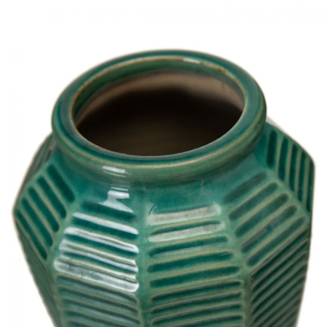 Vaso Decorativo de Cermica 211 Verde