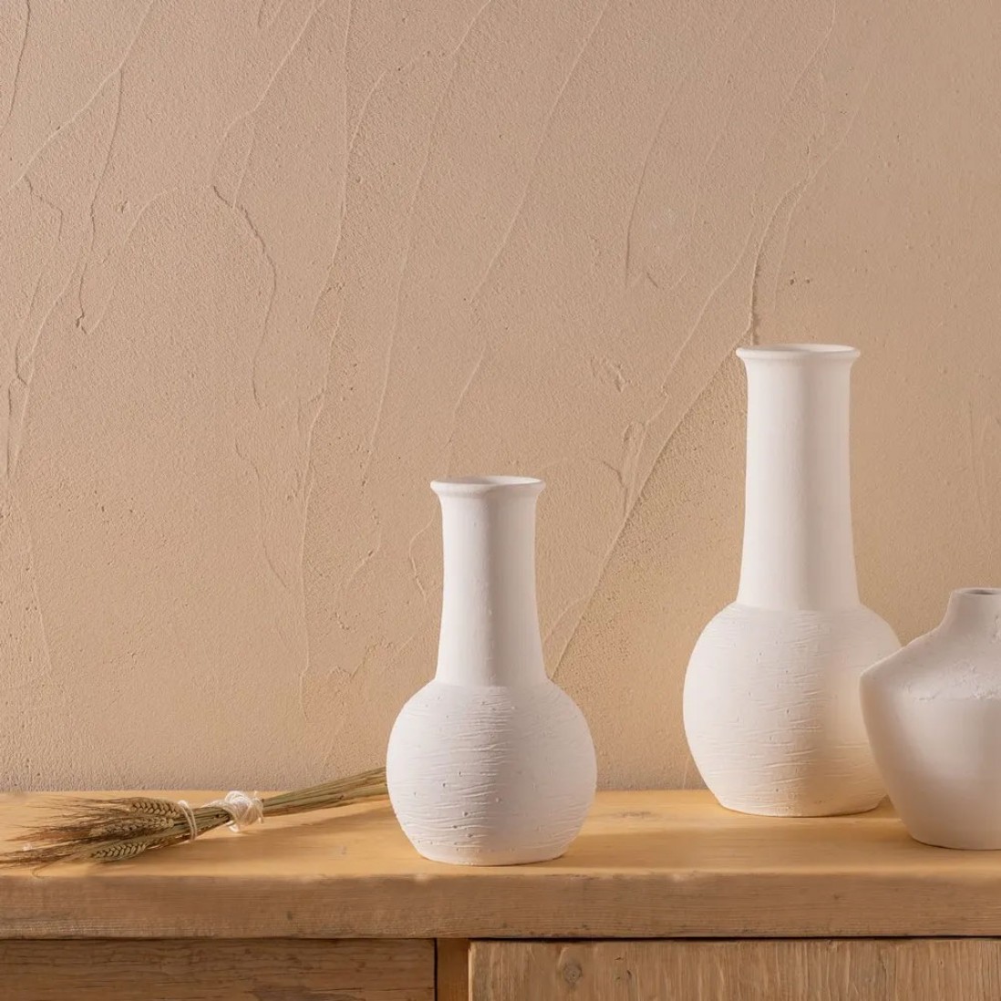 Ceramic Decorative Vase 933 White