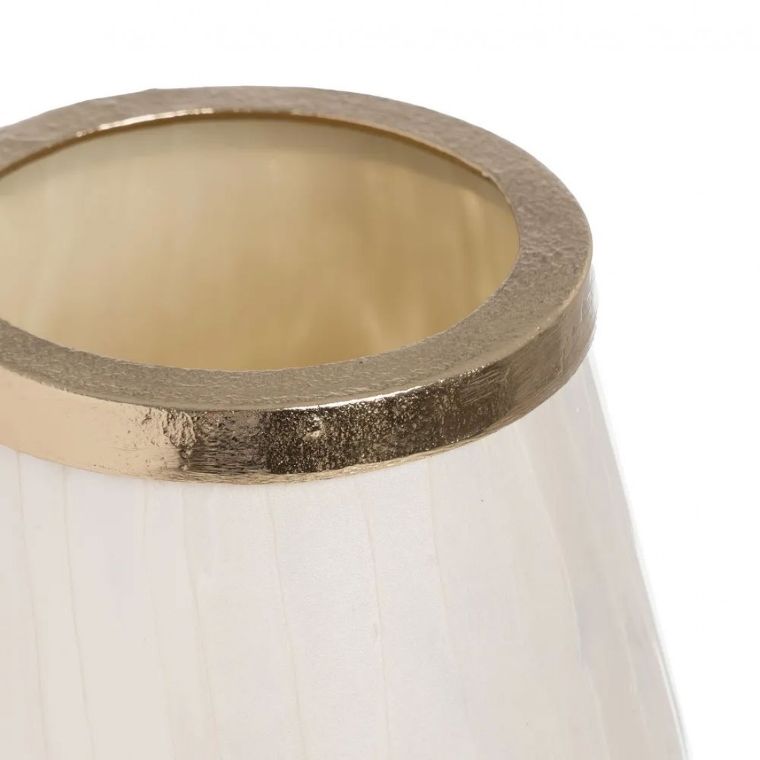 Vaso Decorativo de Metal 106 Branco