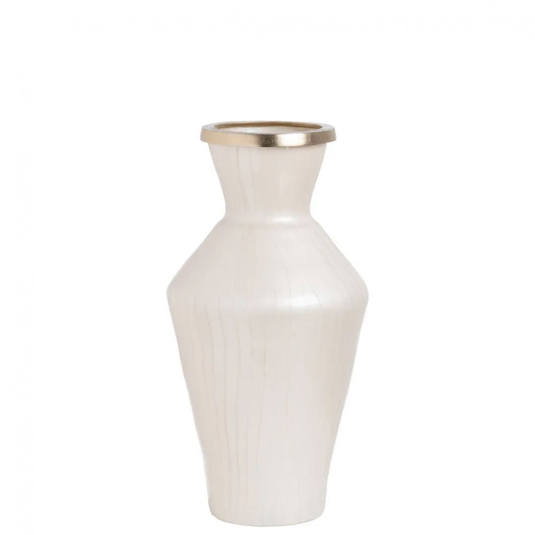 Vaso Decorativo de Metal 110 Branco