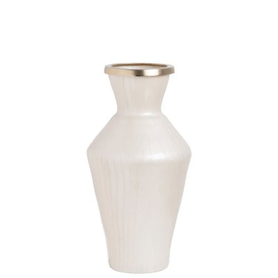 Vaso Decorativo de Metal 110 Branco