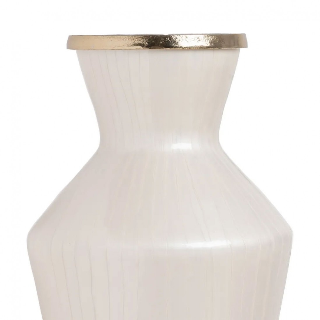 Vaso Decorativo de Metal 110 Branco