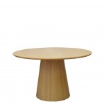 Walnut Round 135cm Dining Table Pictor