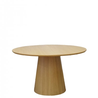 Walnut Round 135cm Dining Table Pictor