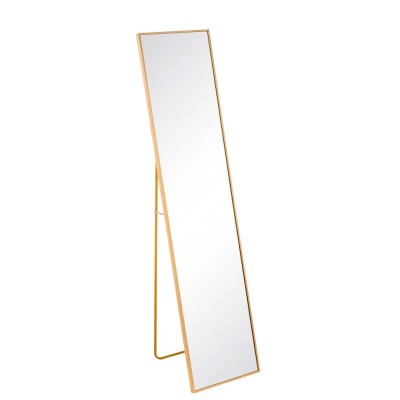Espejo de Pie Rectangular de Metal 733 Dorado