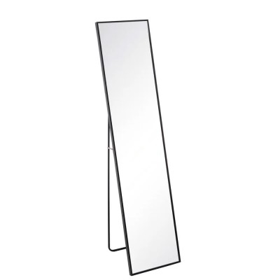 Espejo de Pie Rectangular de Metal 734 Negro