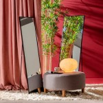 Espejo de Pie Rectangular de Metal 734 Negro