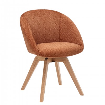 Swivel Dining Chair Orange