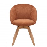 Swivel Dining Chair Orange