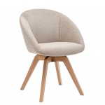 Swivel Dining Chair Beige - Pack 4