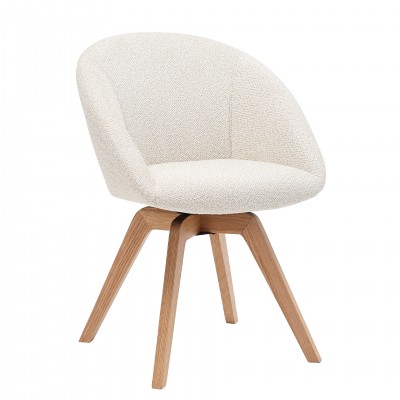 Swivel Dining Chair Cream