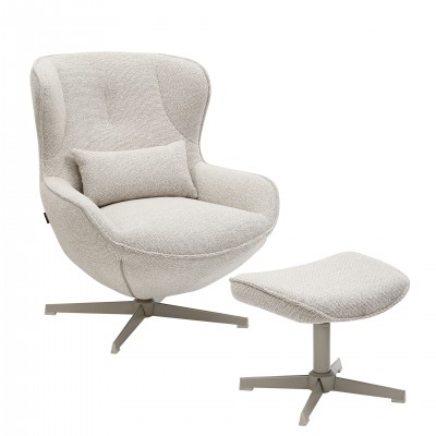 Silln con Sistema Giratorio y Reposapis Ancelle Beige