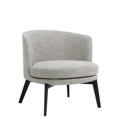 Metal and Fabric Armchair Fleury Dark Gray