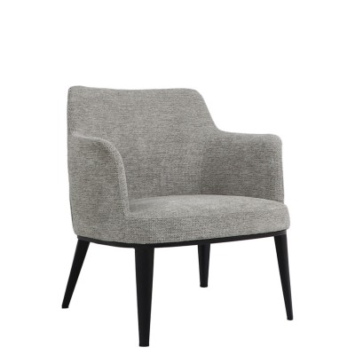 Metal and Fabric Armchair Marselha Taupe