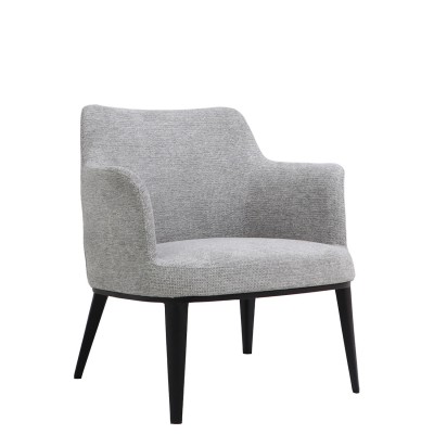 Metal and Fabric Armchair Marselha Gray