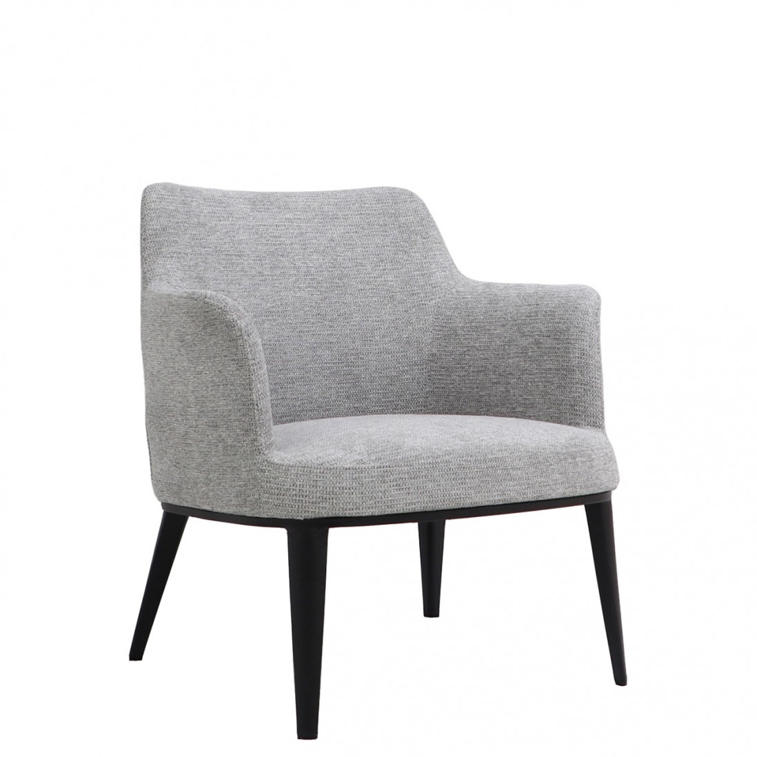 Metal and Fabric Armchair Marselha Gray
