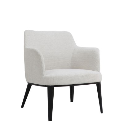 Metal and Fabric Armchair Marselha Cream