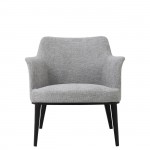 Metal and Fabric Armchair Marselha Gray