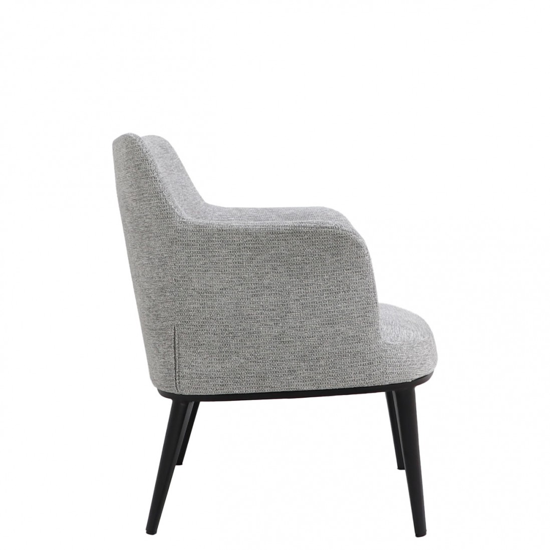 Metal and Fabric Armchair Marselha Gray