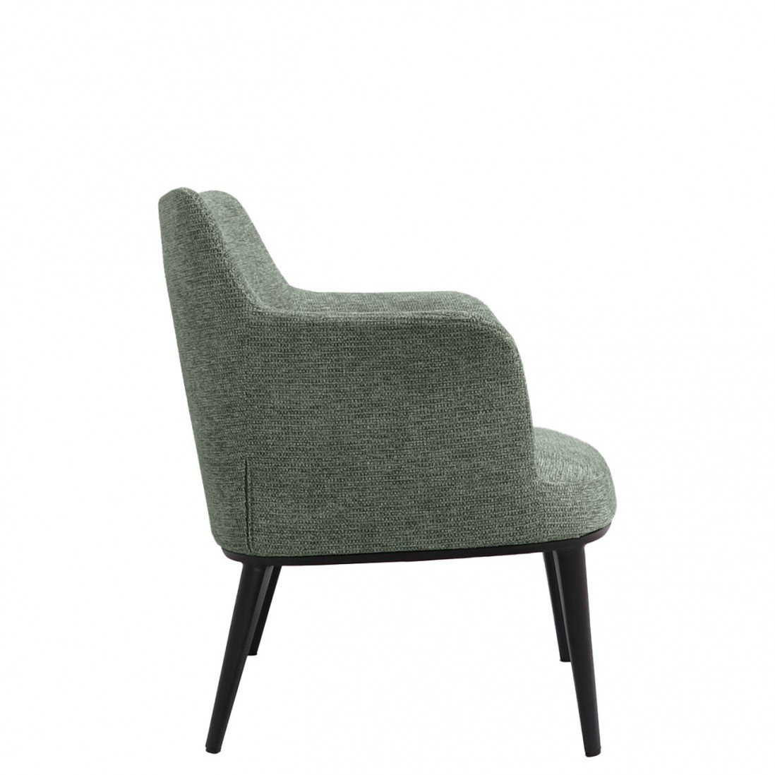 Metal and Fabric Armchair Marselha Green